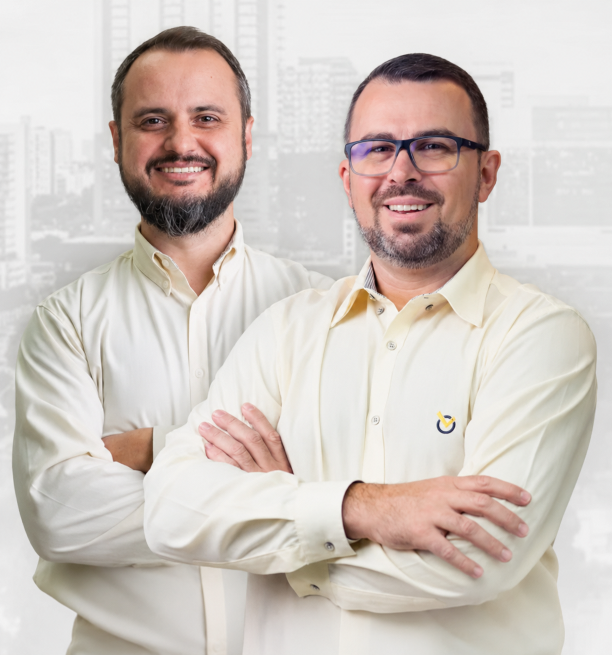 Eduardo Deschamps e Carlos Eduardo — sócios fundadores da Lumini Contabilidade